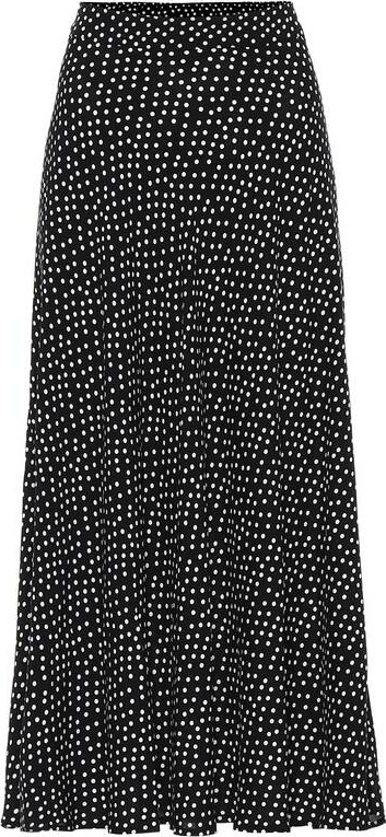 Velvet By Graham & Spencer Shay polka-dot midi skirt