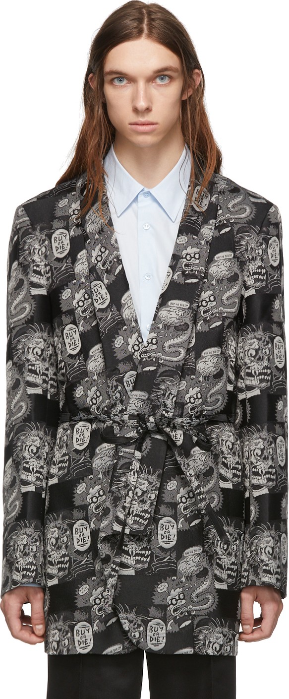 Comme Des Garçons Homme Plus Black 'Buy or Die' Blazer