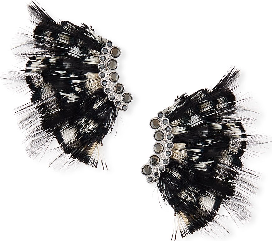 Mignonne Gavigan New York Lux Feather Mini Madeline Earrings
