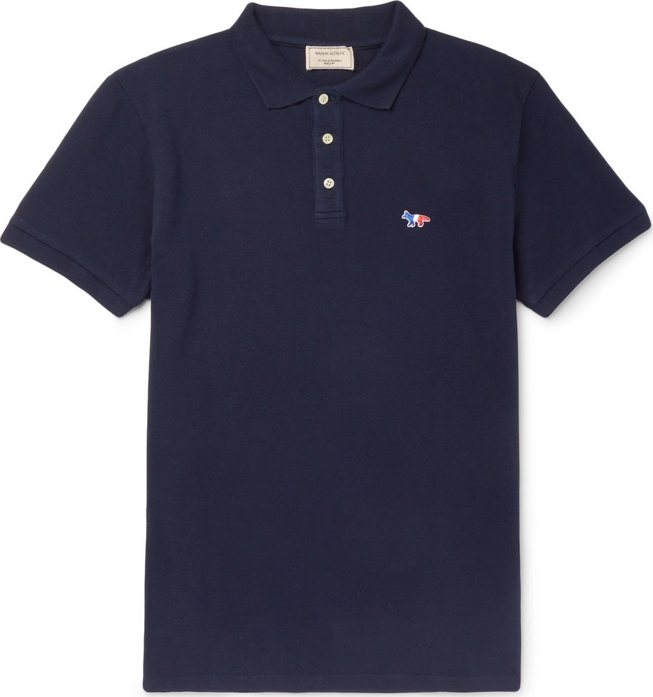 Maison Kitsune Cotton-Piqué Polo Shirt