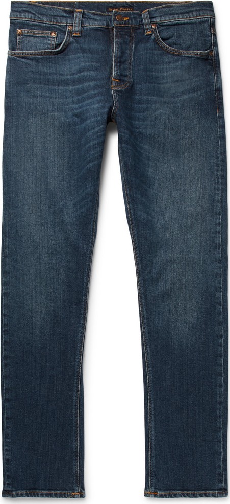 Nudie Jeans Steady Eddie II Slim-Fit Tapered Organic Stretch-Denim Jeans