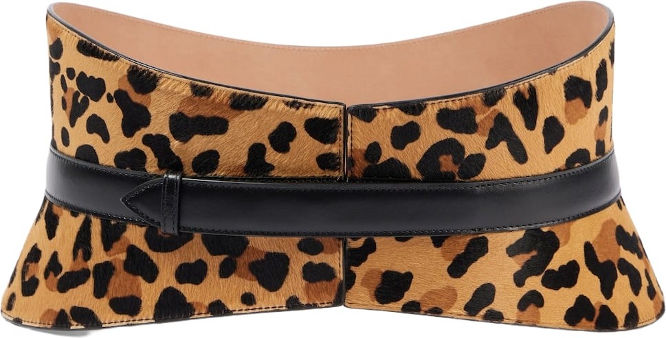 Alaïa - Neo leopard-print calf hair belt