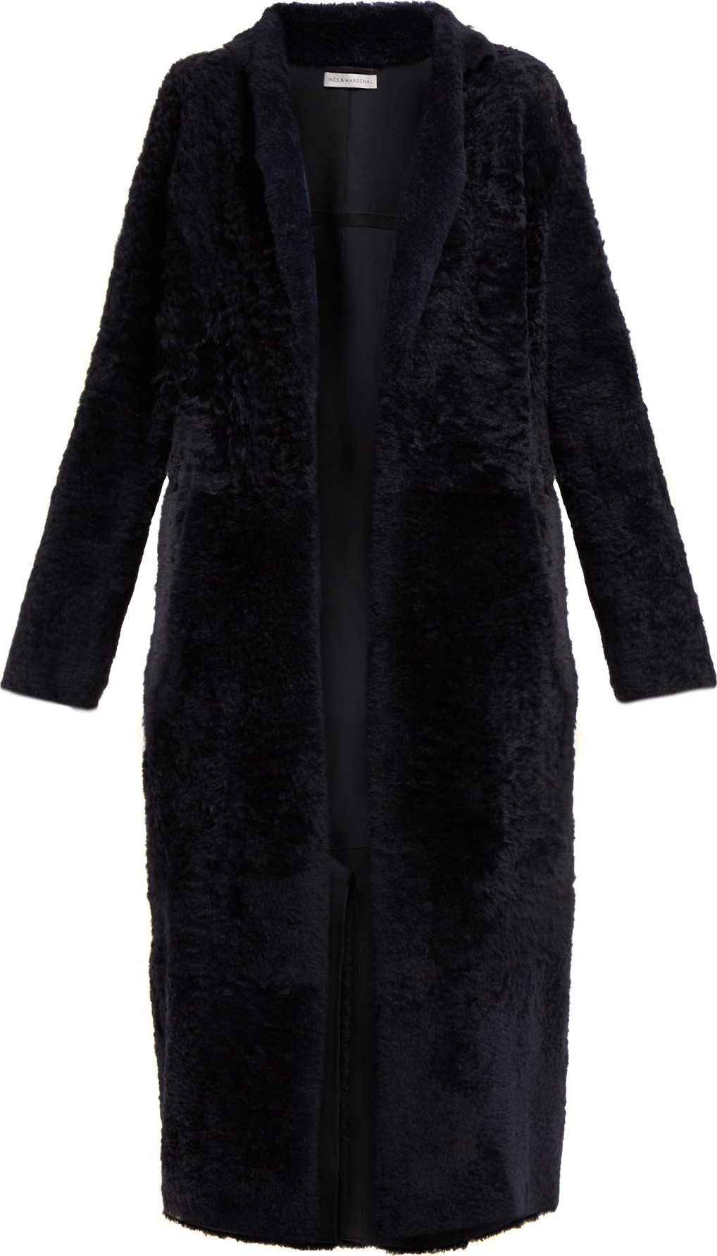 Inès & Maréchal Equilibre notchel-lapel shearling coat