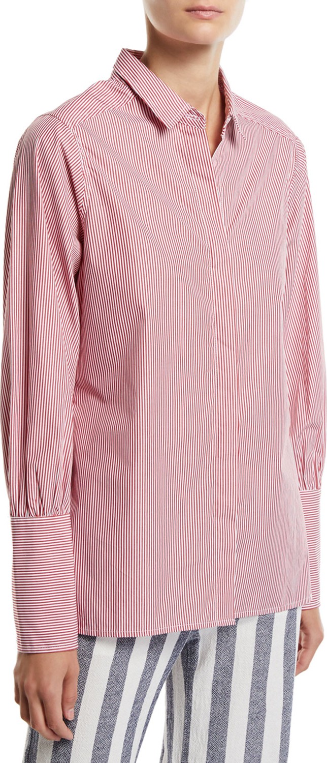 Parker Smith Miranda Striped Button-Down Blouse