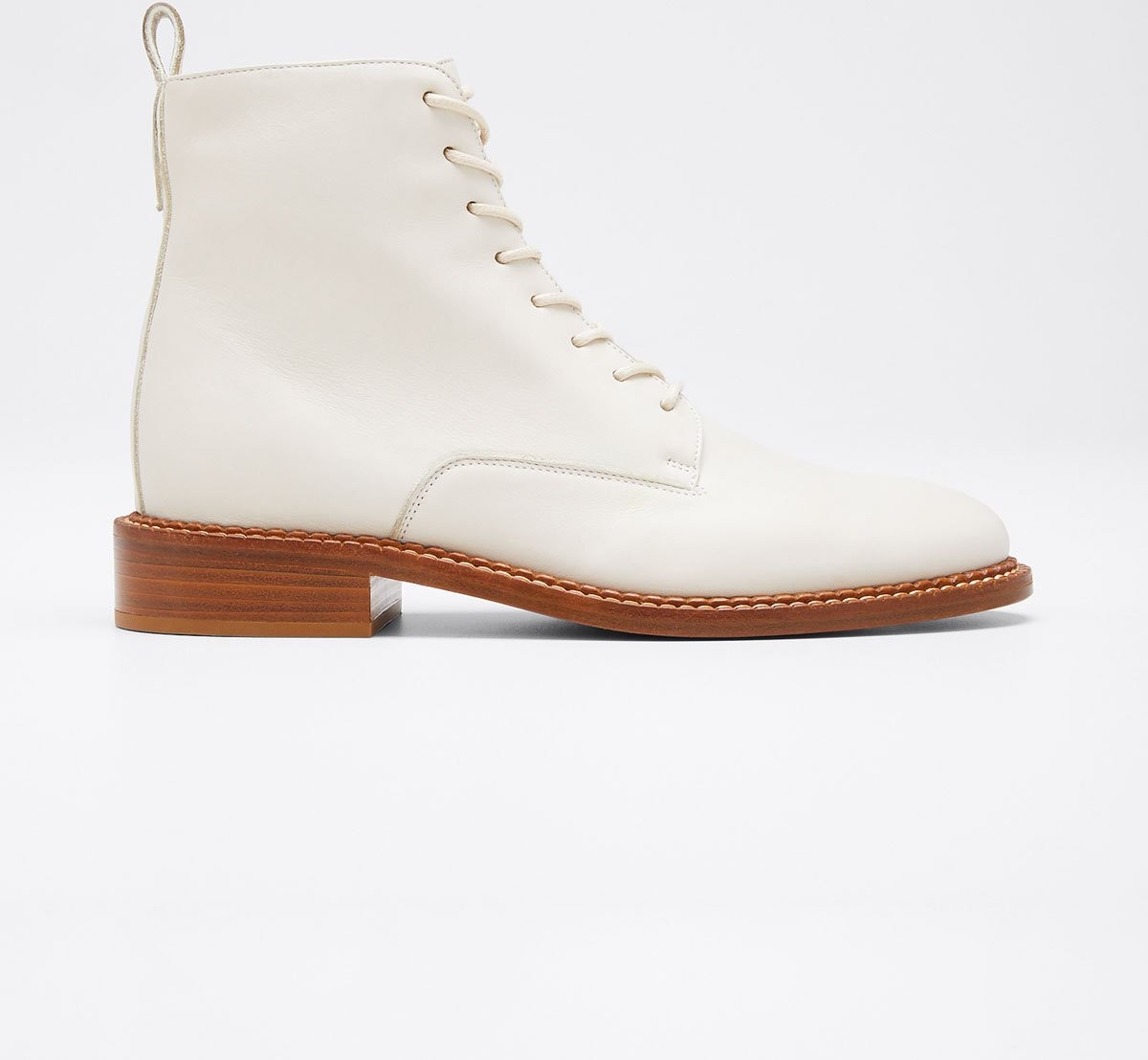 Vince Cabria Leather Combat Lace-Up Booties