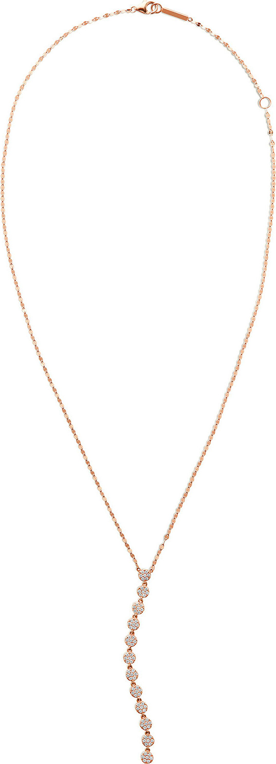 Lana 14k Rose Gold Legacy Diamond Lariat Necklace