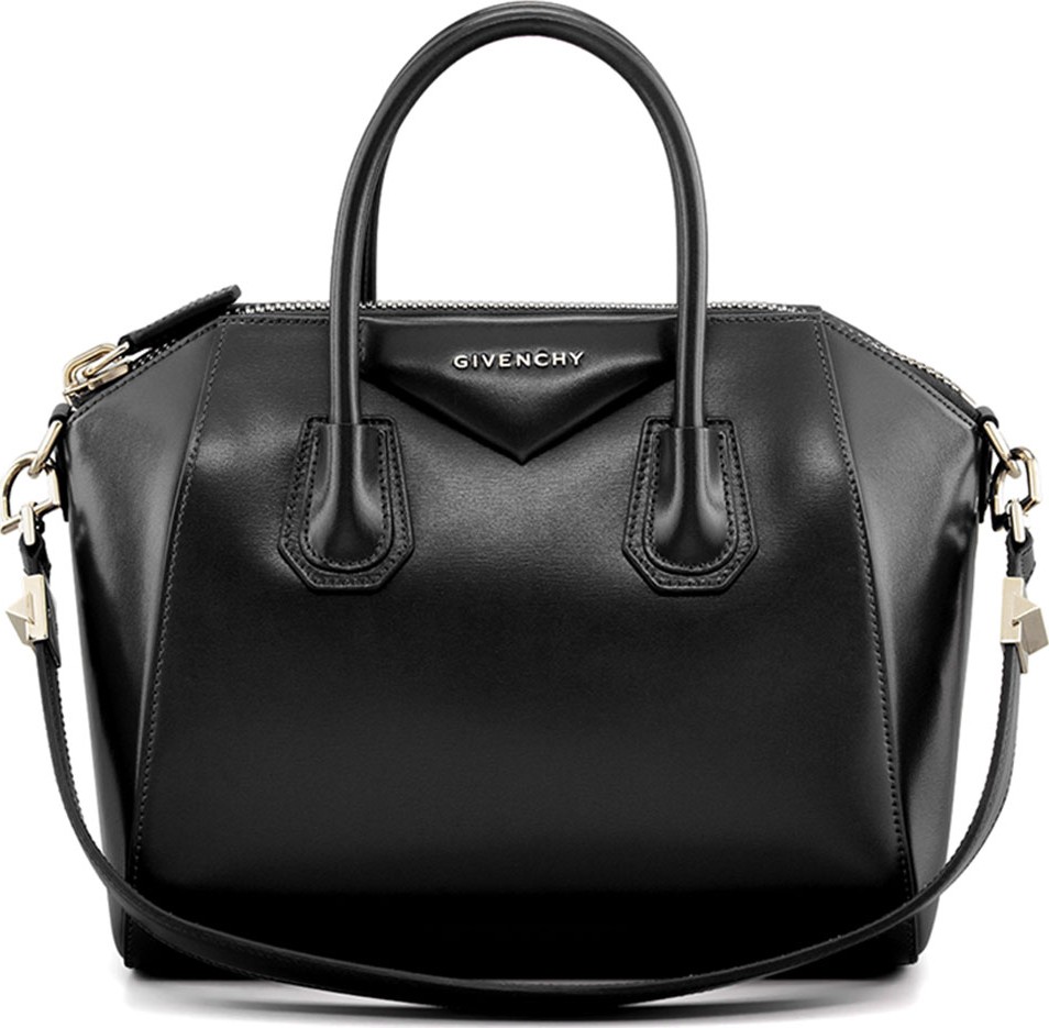 Givenchy Antigona Small Box Calf Leather Satchel Bag  Black