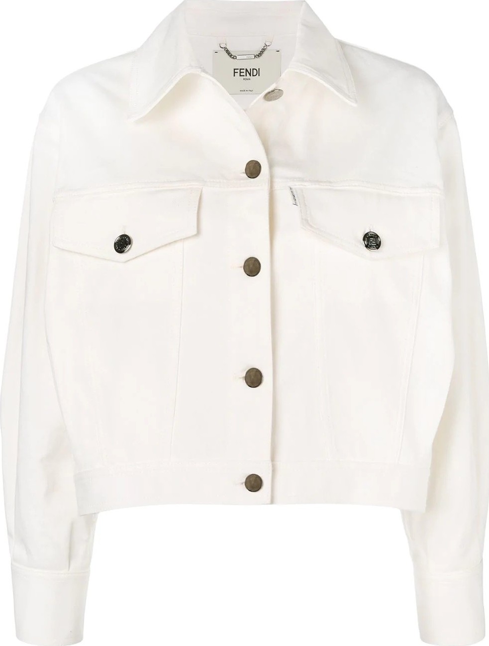 Fendi embroidered logo denim jacket