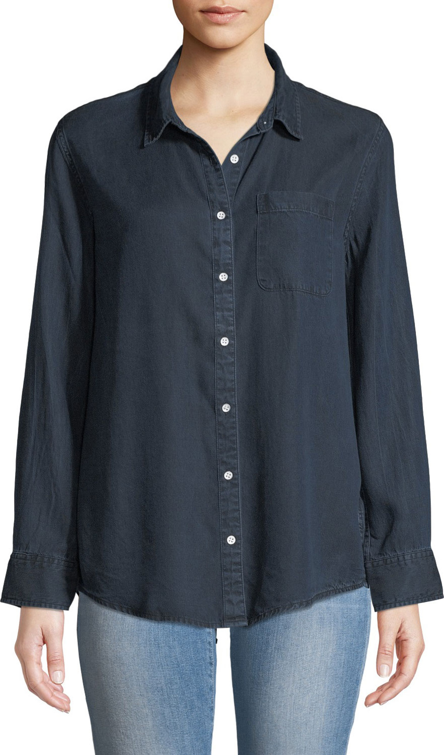 DL1961 Nassau & Manhattan Lace-Up Button-Front Shirt