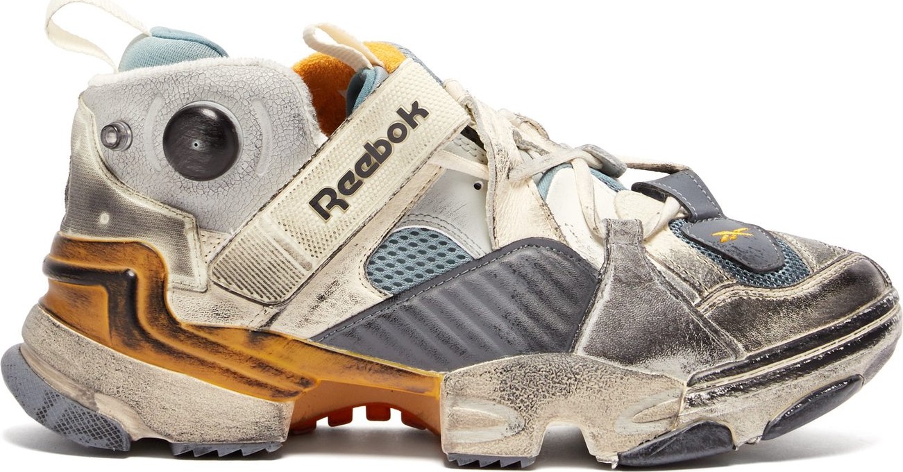 Vetements X Reebok Instapump low-top leather trainers