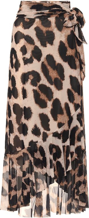 Ganni Leopard-print maxi skirt