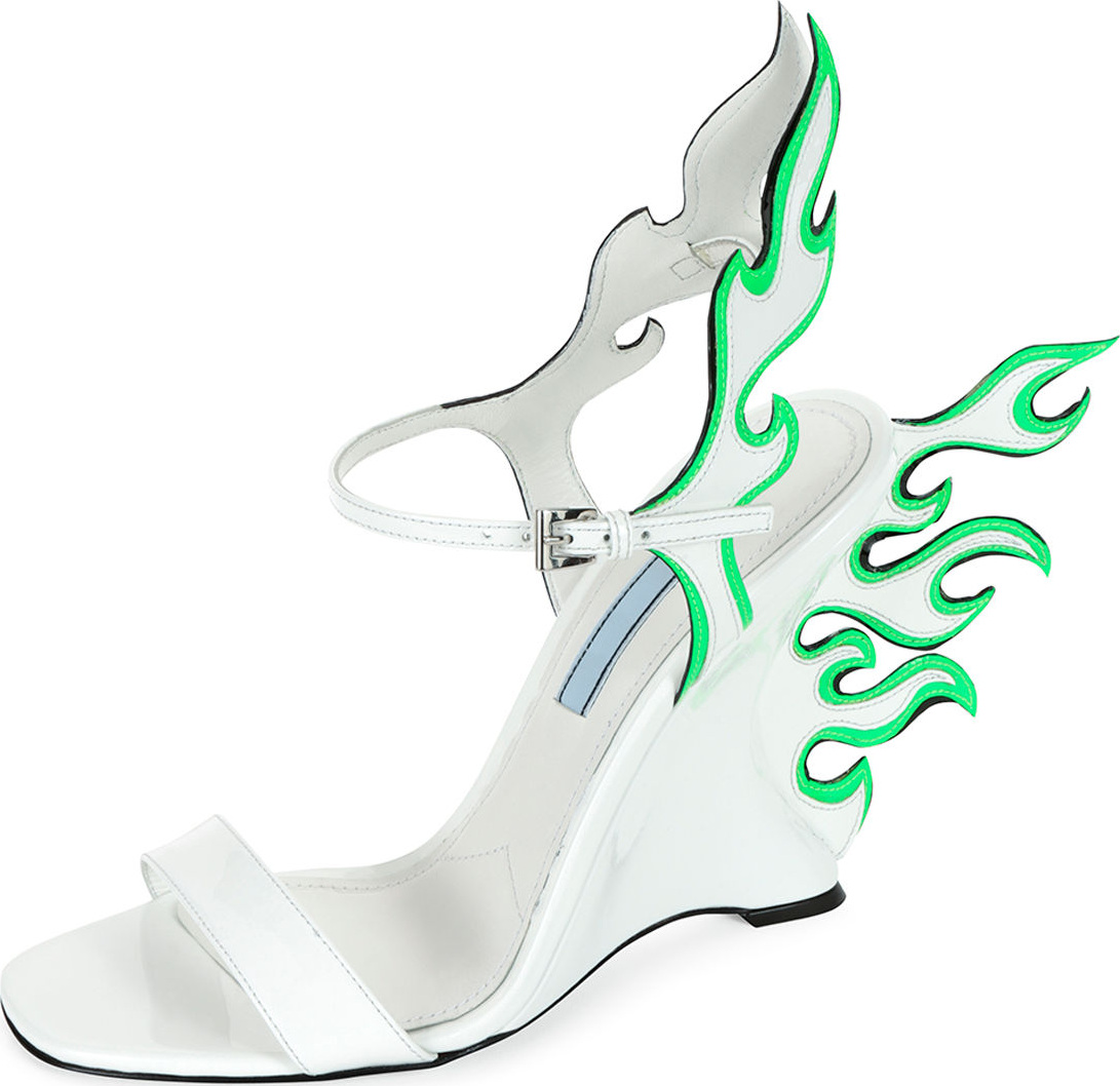 Prada Flame Leather 110mm Sandal