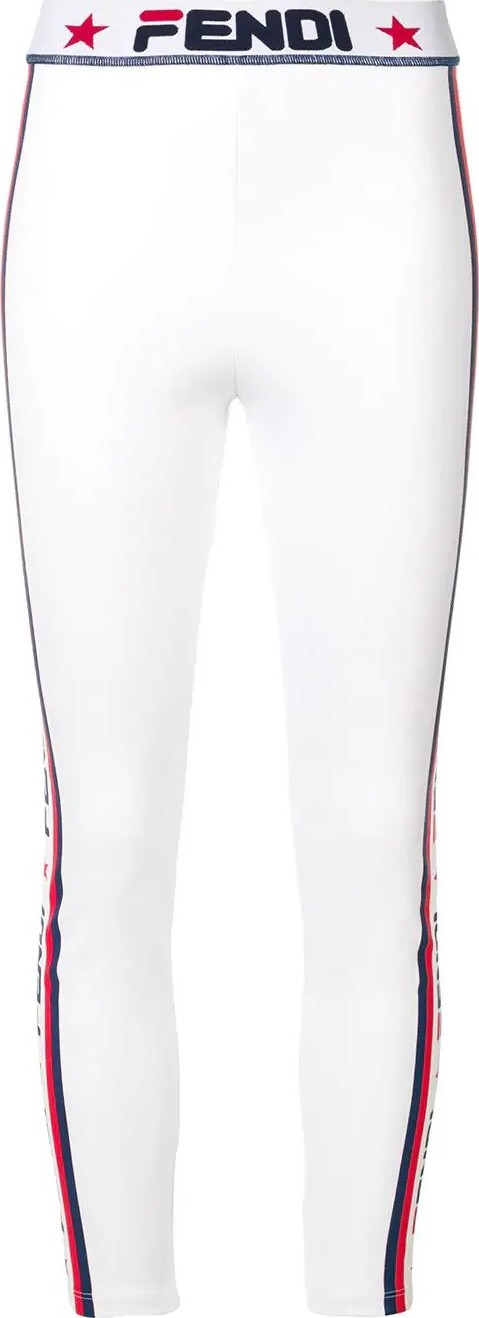 Fendi Fendimania Cropped Logo Leggings