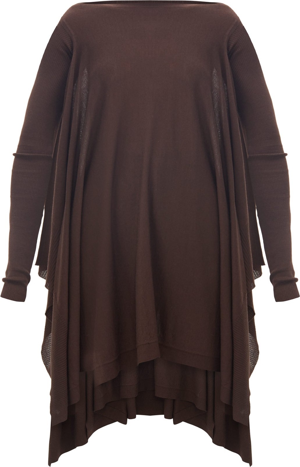 Rick Owens Round-neck merino-wool poncho