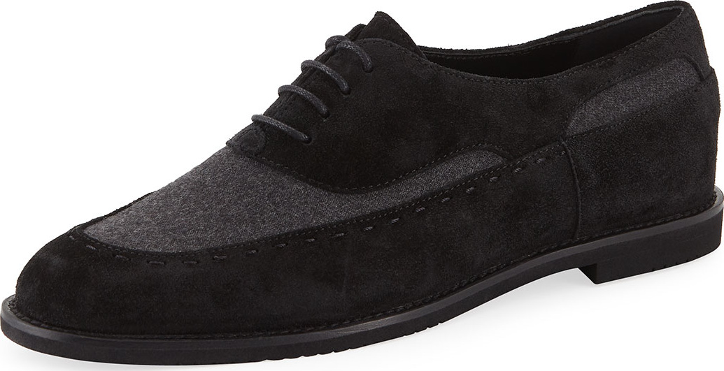 Manolo Blahnik Lace-Up Two-Tone Drivers