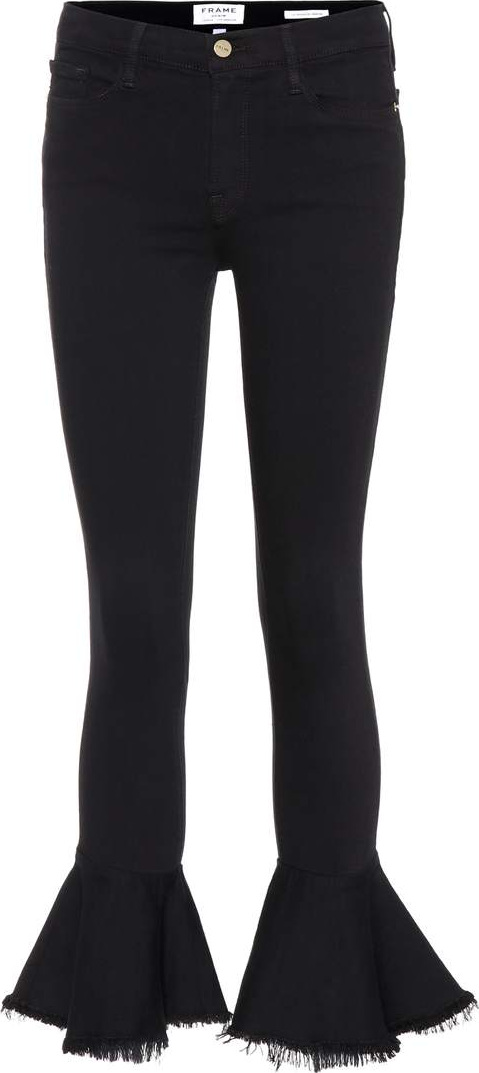 FRAME DENIM Le Skinny De Jeanne Flounce jeans