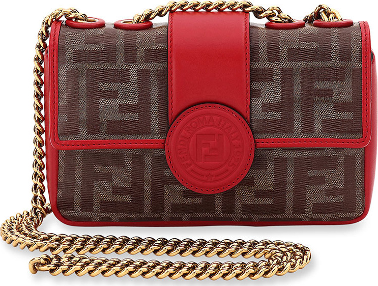 Fendi 1974 Mini Double F Canvas Crossbody Bag