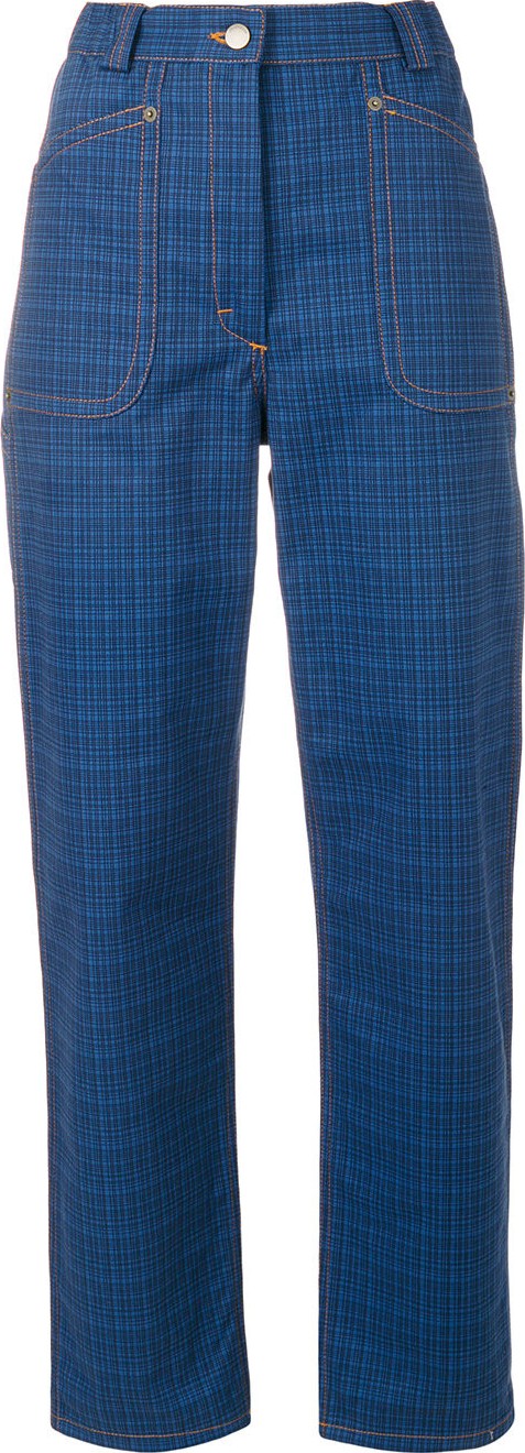J.W.Anderson Grid printed denim trouser