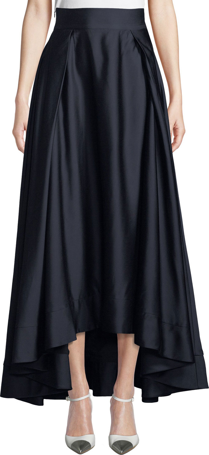 Aijek Pleated Maxi Skirt