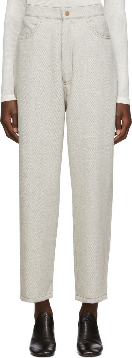 Lauren Manoogian Grey Twill Highland Trousers