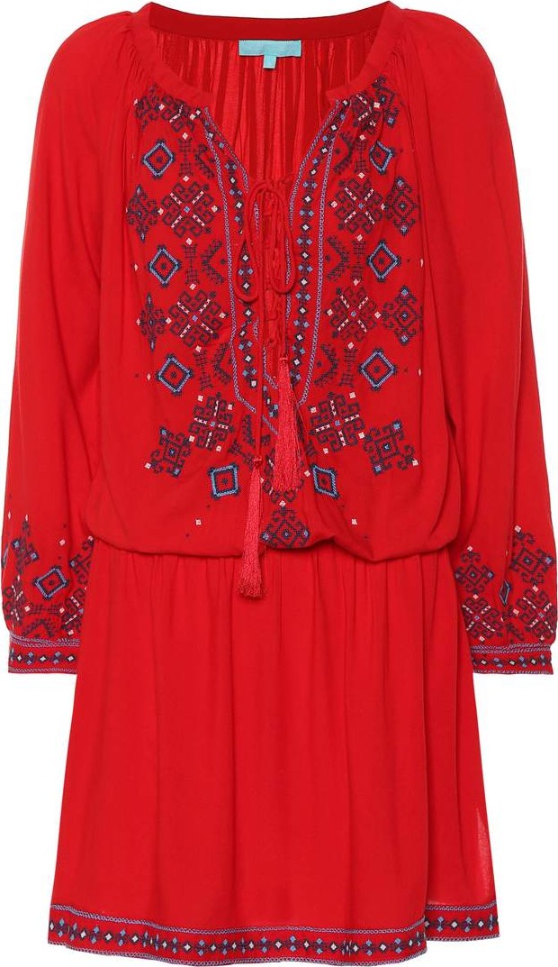 Melissa Odabash Nadja embroidered minidress