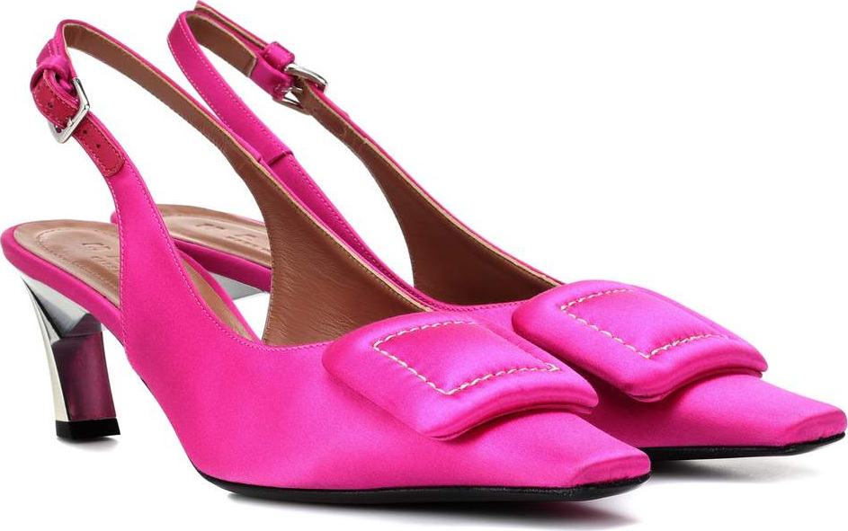 Marni Satin slingback pumps