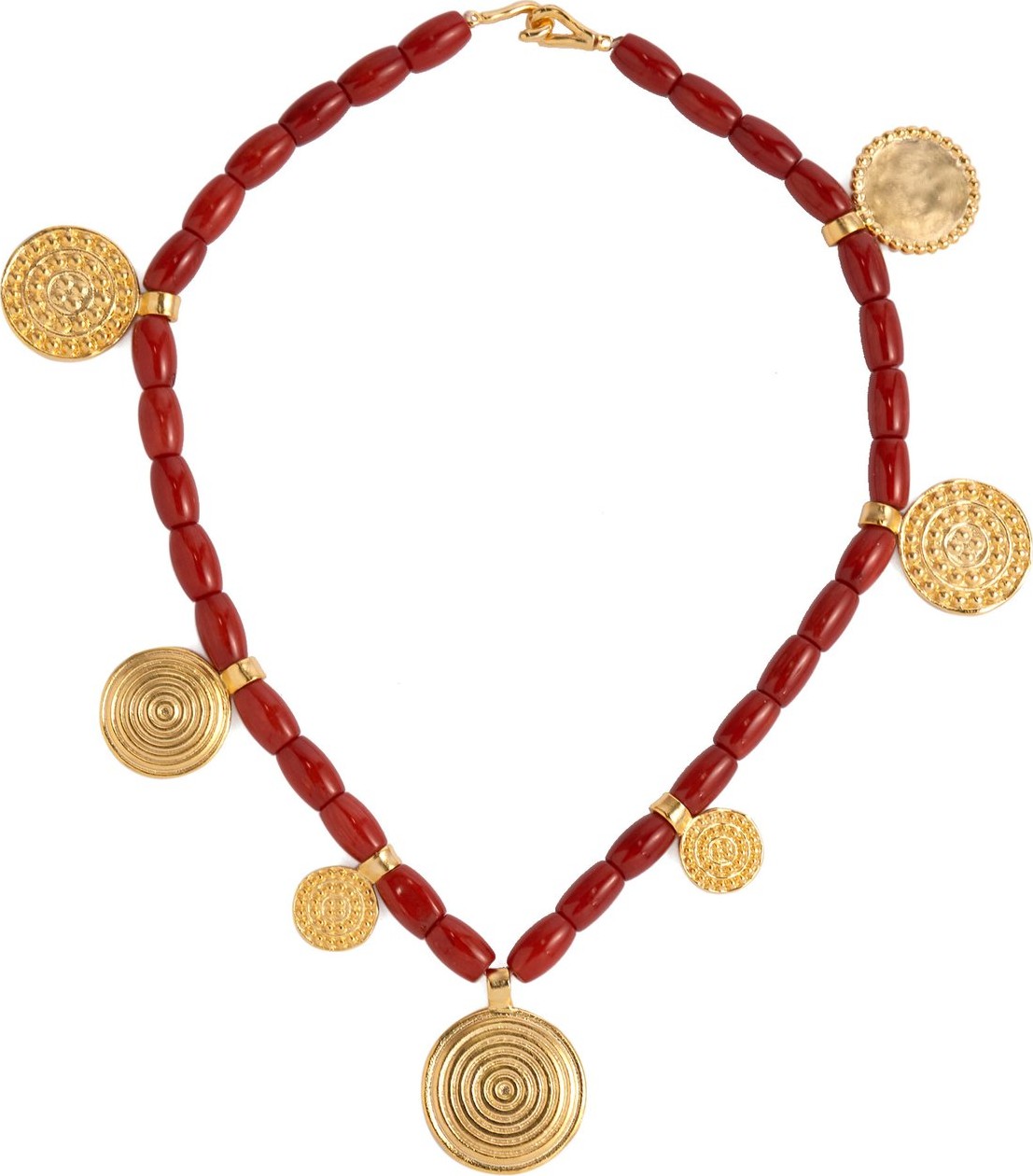 Joelle Kharrat Moneta coral and gold-plated choker