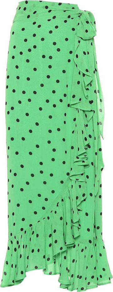 Ganni Dainty Georgette wrap skirt