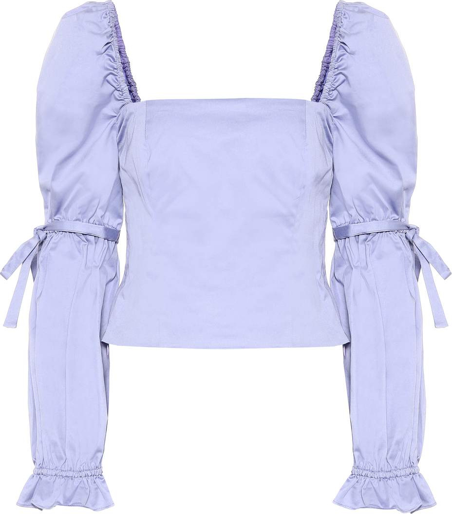 Staud Jackie poplin long sleeved top