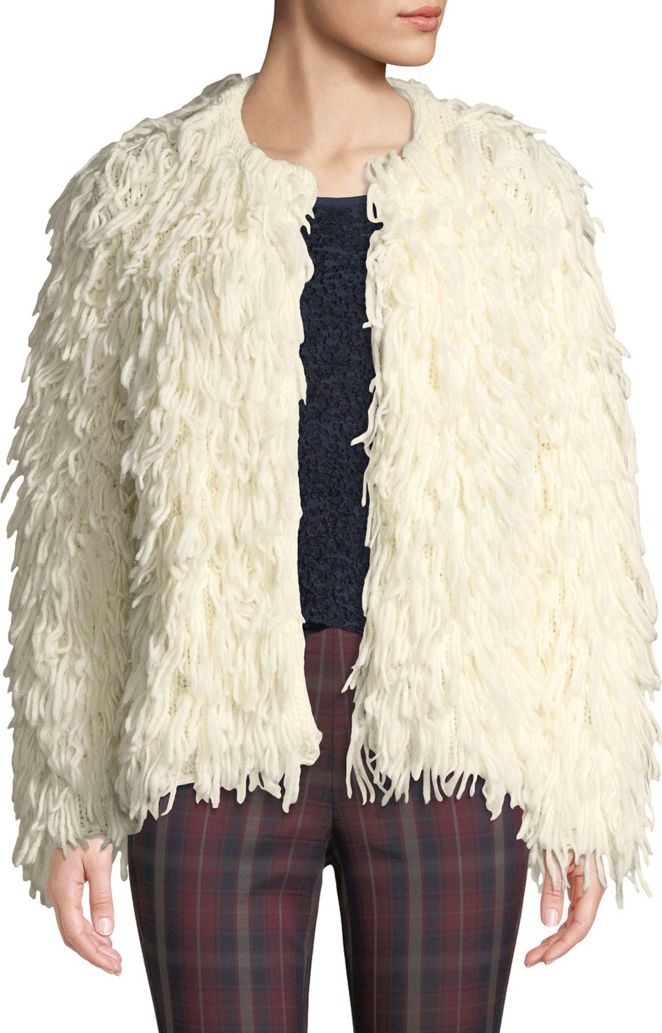 Rag & Bone Amber Shaggy Wool Fringe Jacket
