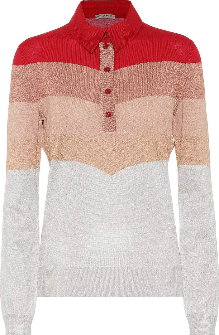 Bottega Veneta Striped metallic wool-blend sweater