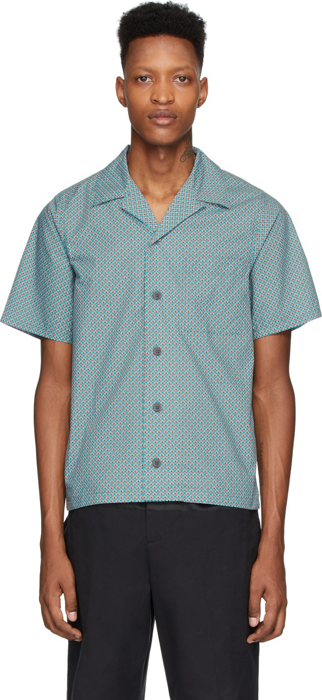 KENZO Green & Pink Monogram Tiger Casual Shirt