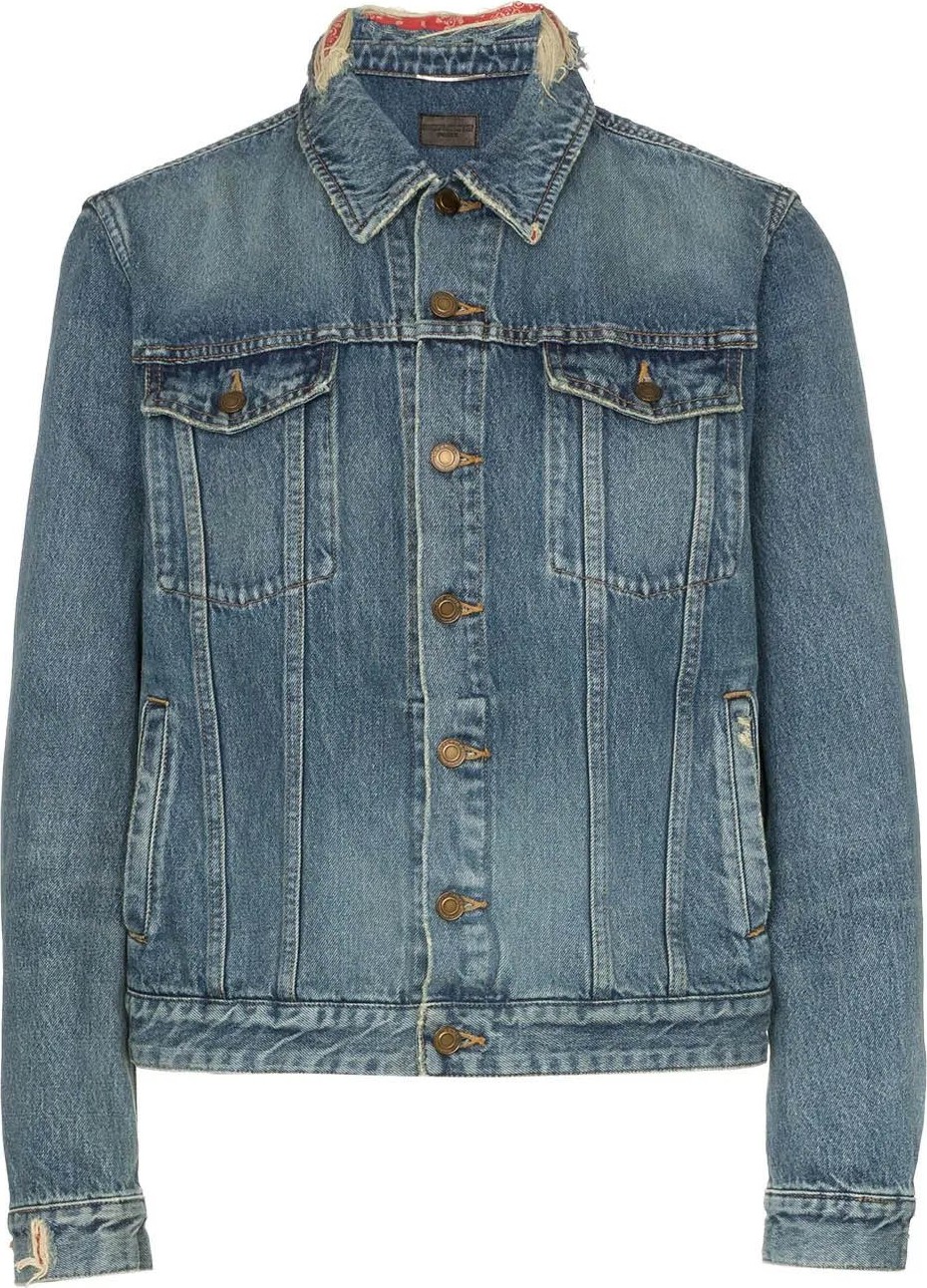 Saint Laurent Distressed Jean jacket