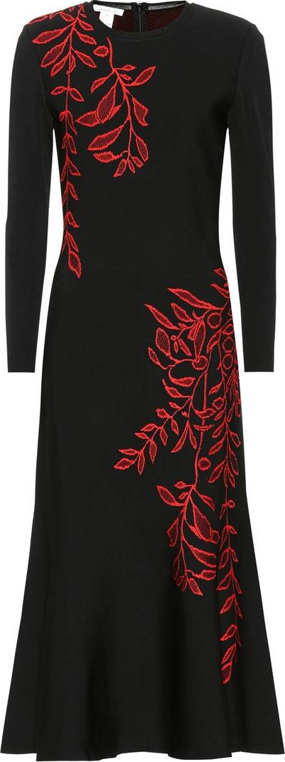 Oscar De La Renta Jacquard knit midi dress