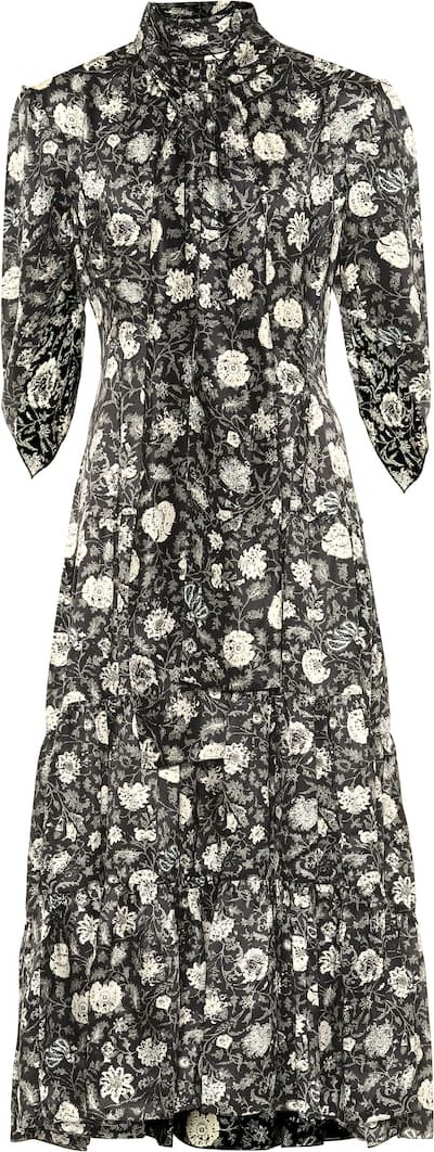 Chloe Floral silk midi dress