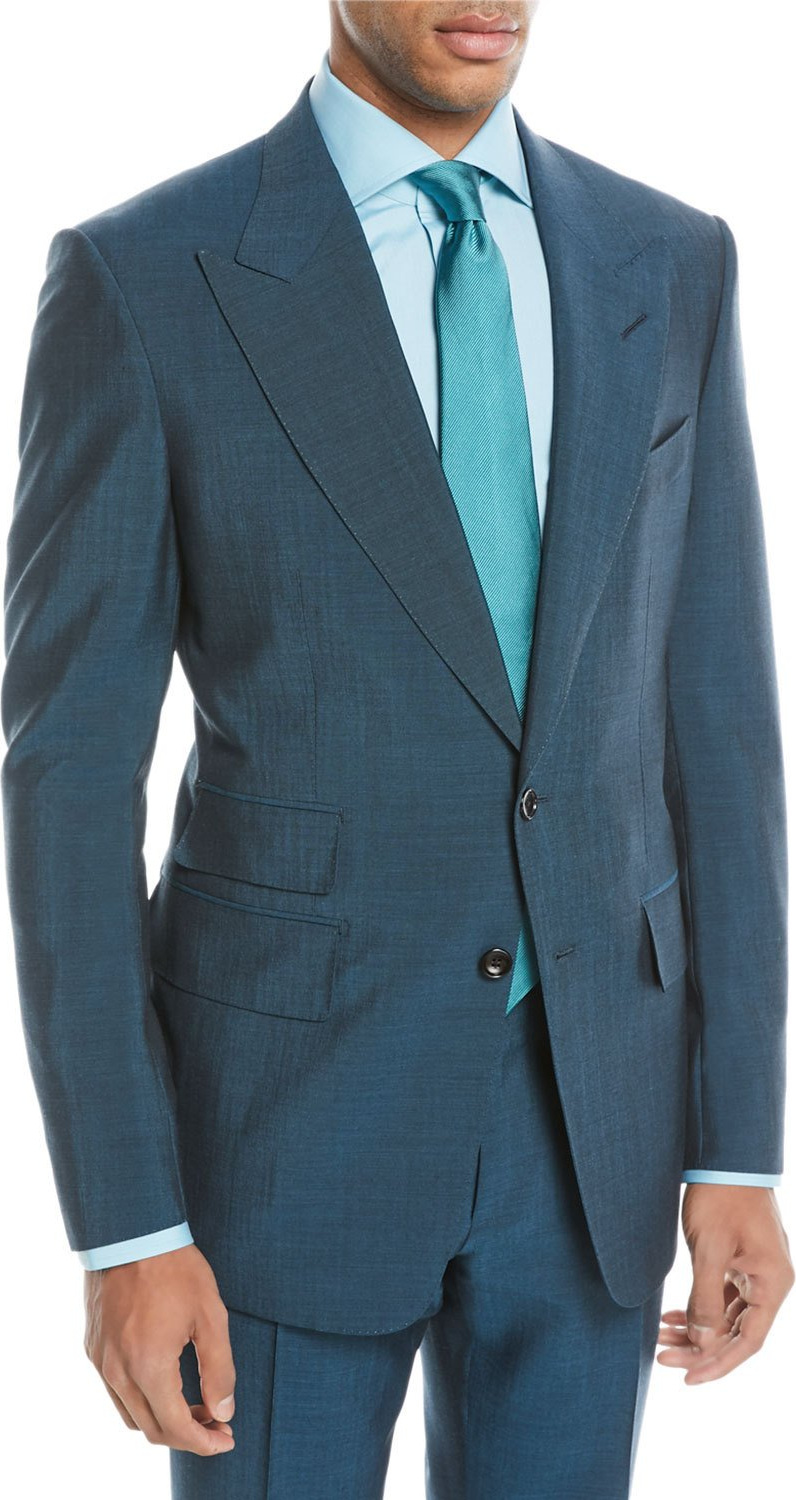 TOM FORD Textured Wool-Blend Two-Piece Suit