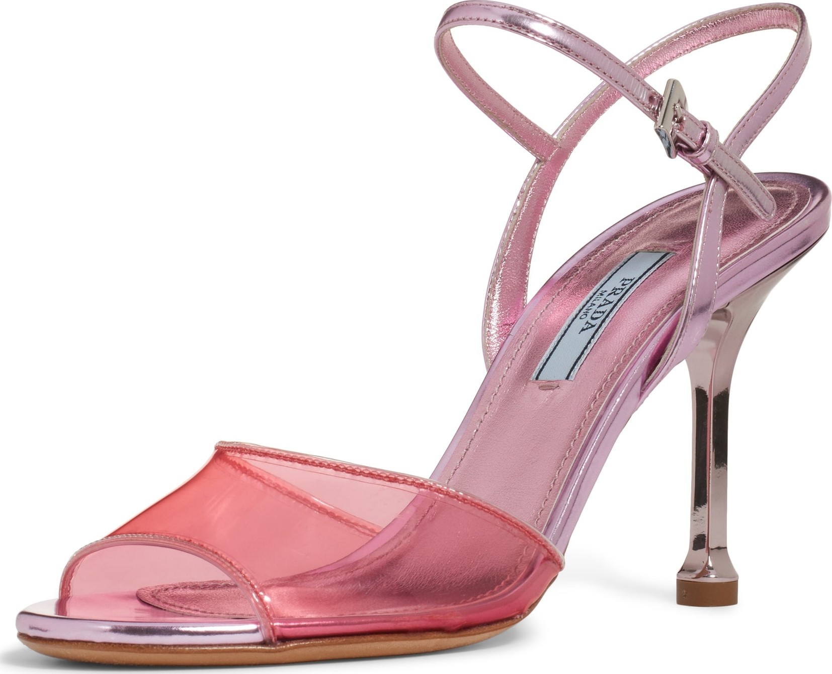 Prada Pin Heel Transparent Sandal