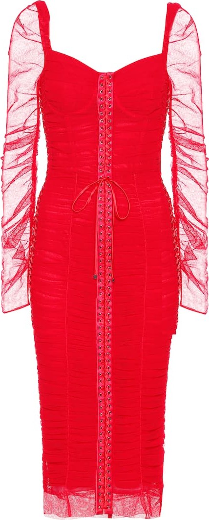 Dolce & Gabbana Cotton and silk-blend tulle dress