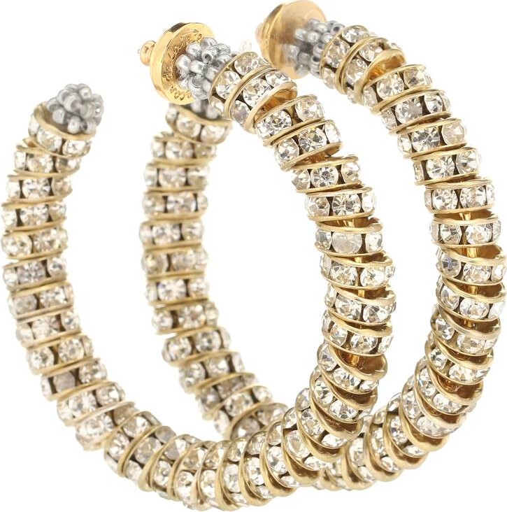 Oscar De La Renta Crystal hoop earrings