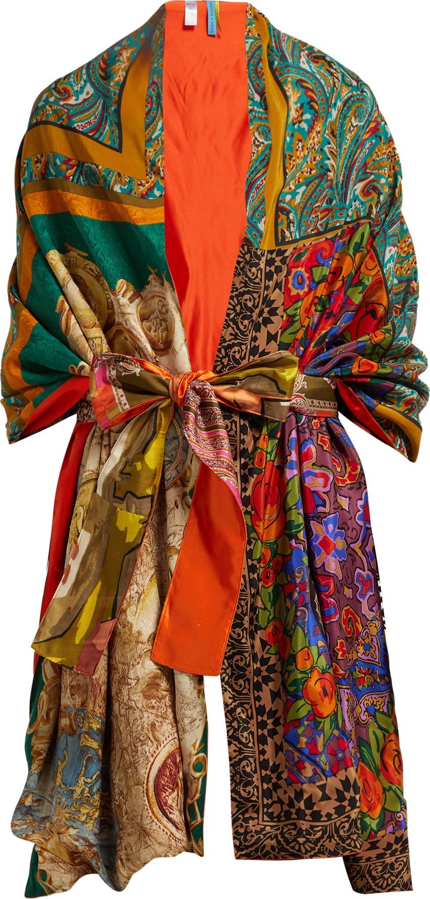 Rianna + Nina Vintage patchwork silk scarf stole