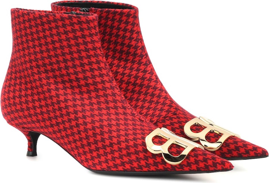 Balenciaga BB printed wool ankle boots