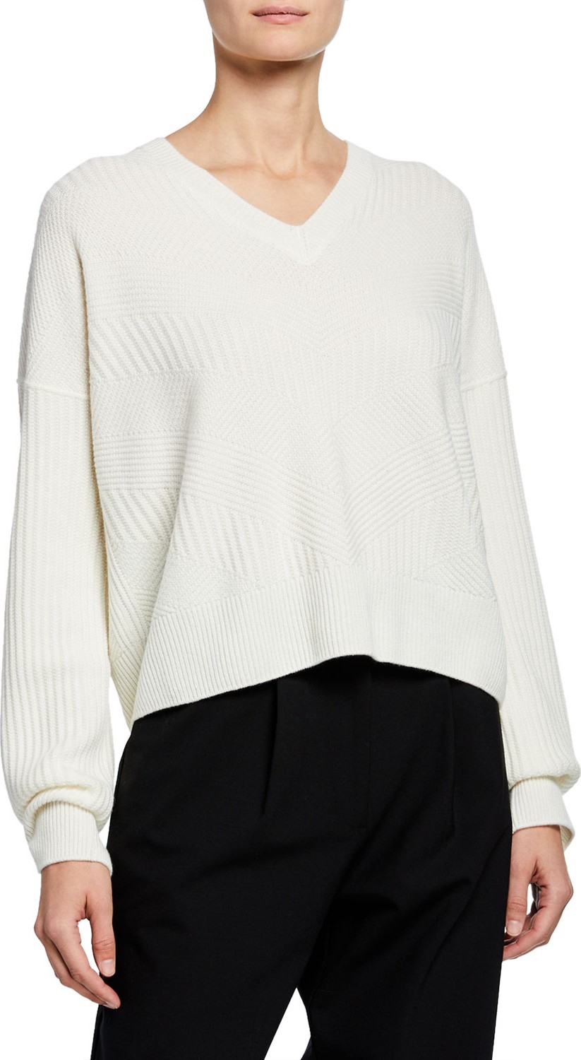 Loro Piana Baby Cashmere Chevron Sweater