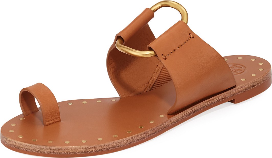 Tory Burch Ravello Studded Leather Ring Sandals