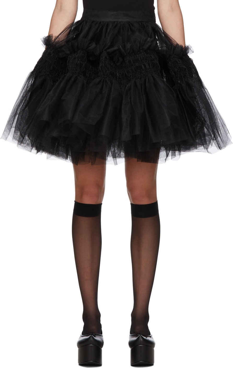 Molly Goddard Black Saskia Miniskirt