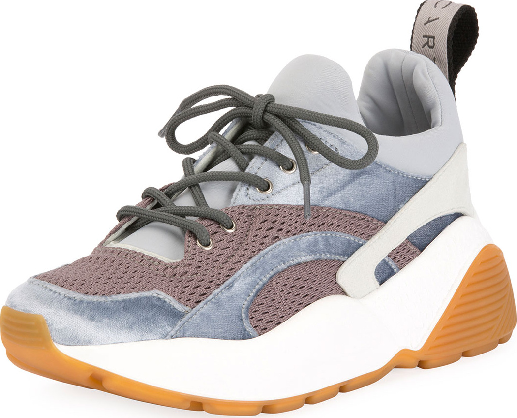 Stella McCartney Eclipse Mixed-Media Trainer Sneaker