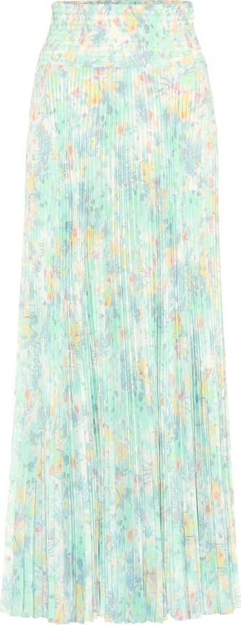 Prada Floral crêpe midi skirt