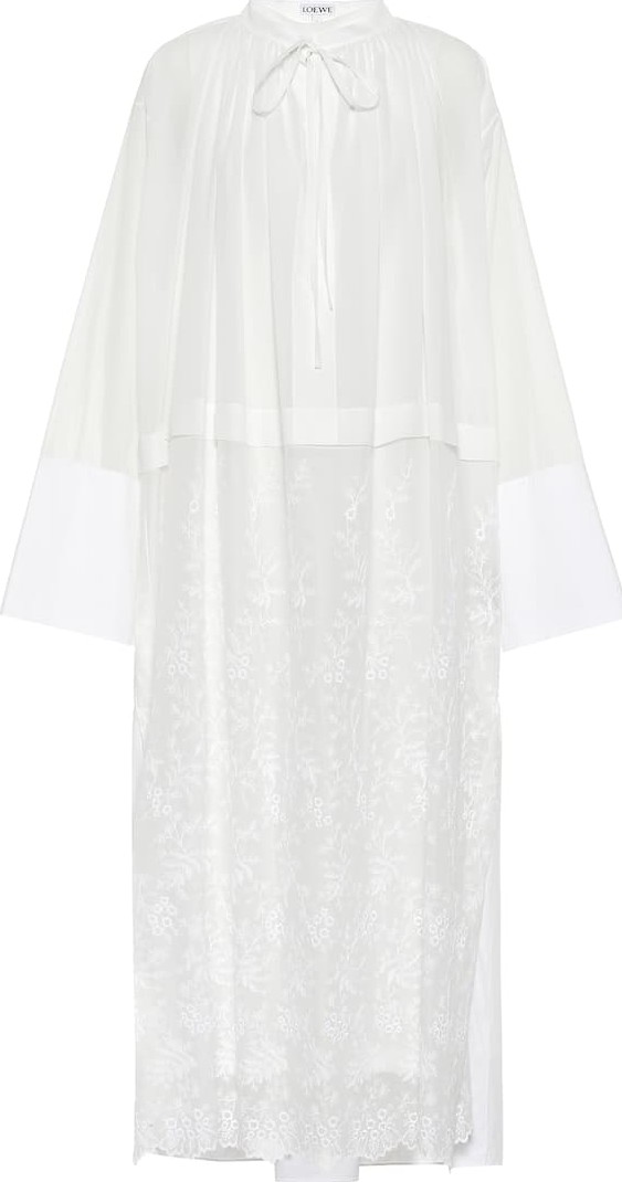 LOEWE Cotton-blend midi dress