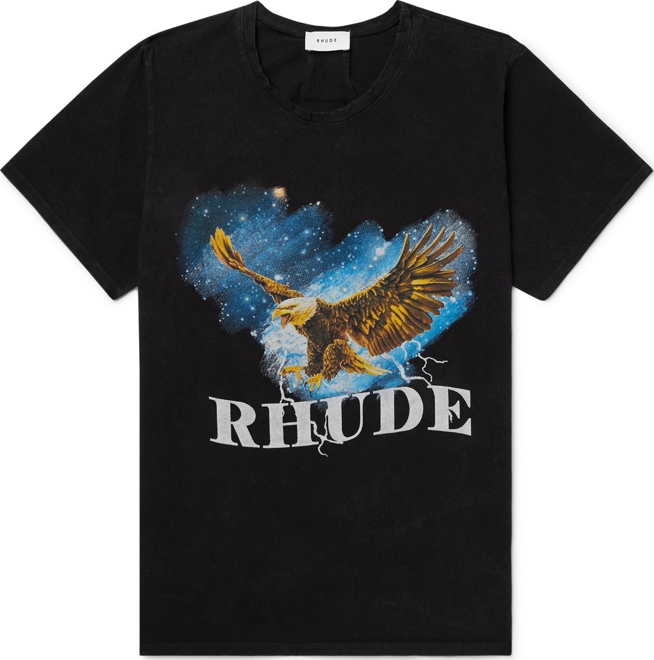 RHUDE Logo-Print Cotton-Jersey T-Shirt