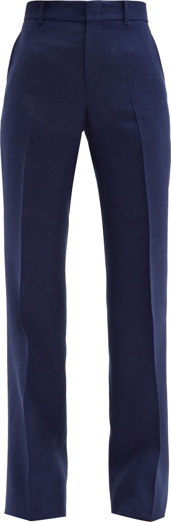 Gucci Kick-flare slub-twill trousers