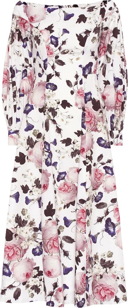 Erdem Pollina floral cotton-poplin dress